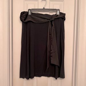 Gap knit skirt with satin sash